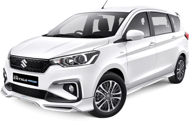 White Maruti Ertiga 6-seater cab from Becharaji